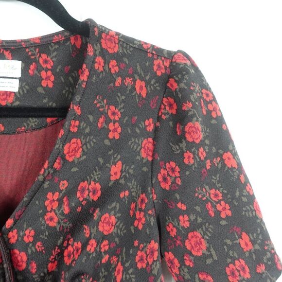 Anthropologie Meadow Rue Women's Top Floral Peplum Small - Picture 5 of 11